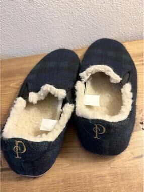 Pendleton Cozy Wool Blend Slip-On Slippers with Shearling Lining